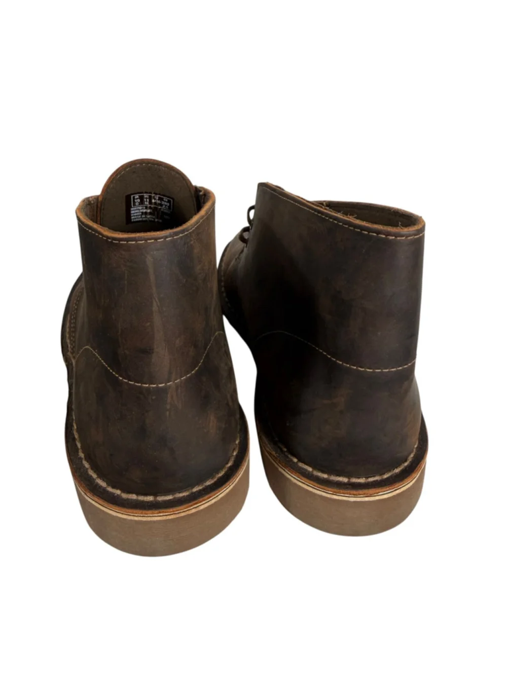 Clarks Bushacre 2 26082286 Chukka Boots Mens 11M Beeswax Grain Leather Round Toe